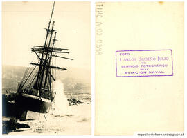 Postal Embarcación encallada sin identificar 3