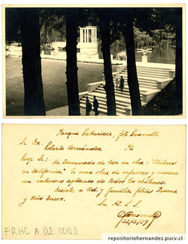 Postal Parque Baburizza - Viña del Mar